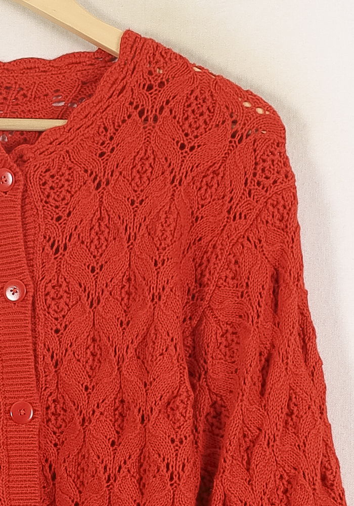 Cardigan Rouge - Taille S/36 de la marque Sézane | PARAD71610 - Vendu par Paradigme - Image 3