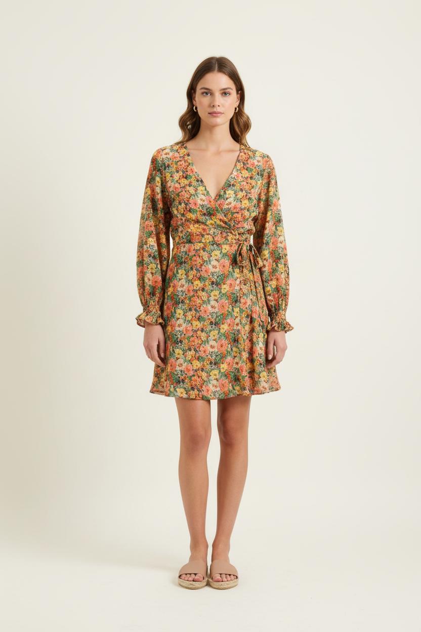 Robe Portefeuille Multicolore - Taille XS/34 de la marque Sézane | PARAD71611 - Vendu par Paradigme - Image 1
