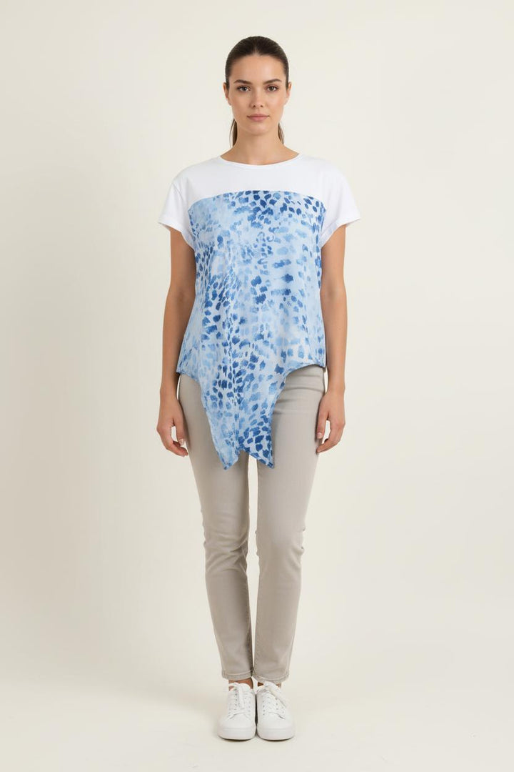 Tee-shirt Blanc et Bleu - Taille S/36 de la marque Liu Jo | PARAD71621 - Vendu par Paradigme - Image 1