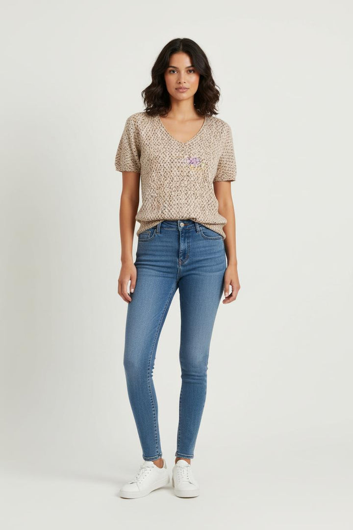 Pull Marron clair et Marron - Taille S/36 de la marque IKKS | PARAD71622 - Vendu par Paradigme - Image 1