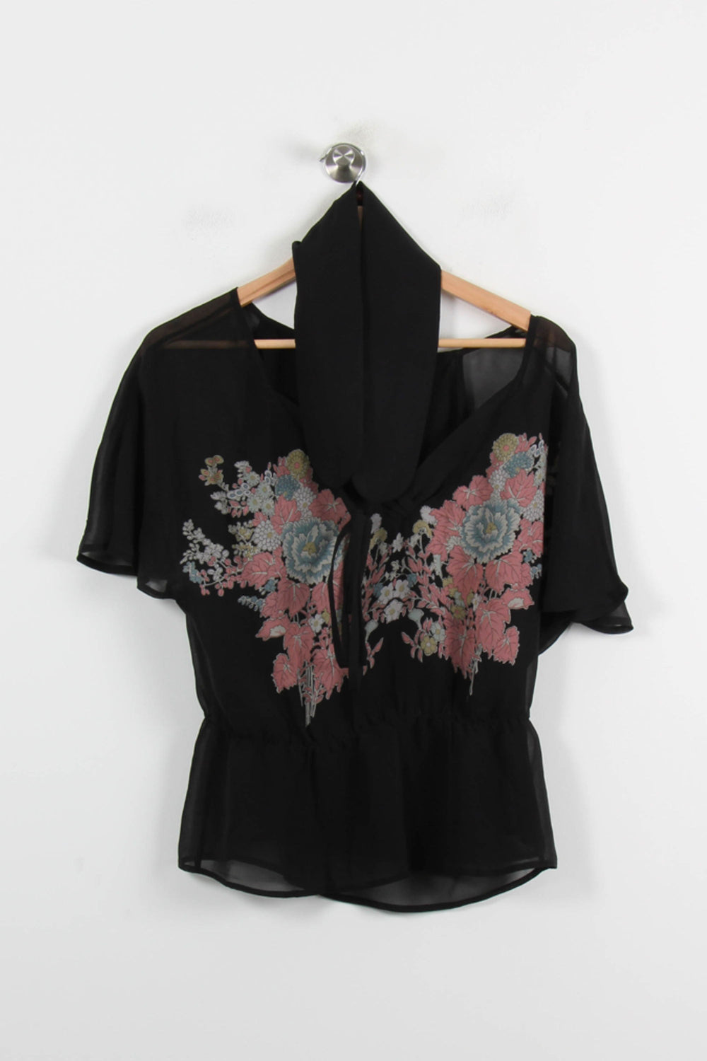 Blouse Noire et Rose - Taille S/36 de la marque Comptoir des Cotonniers | PARAD71623 - Vendu par Paradigme - Image 2