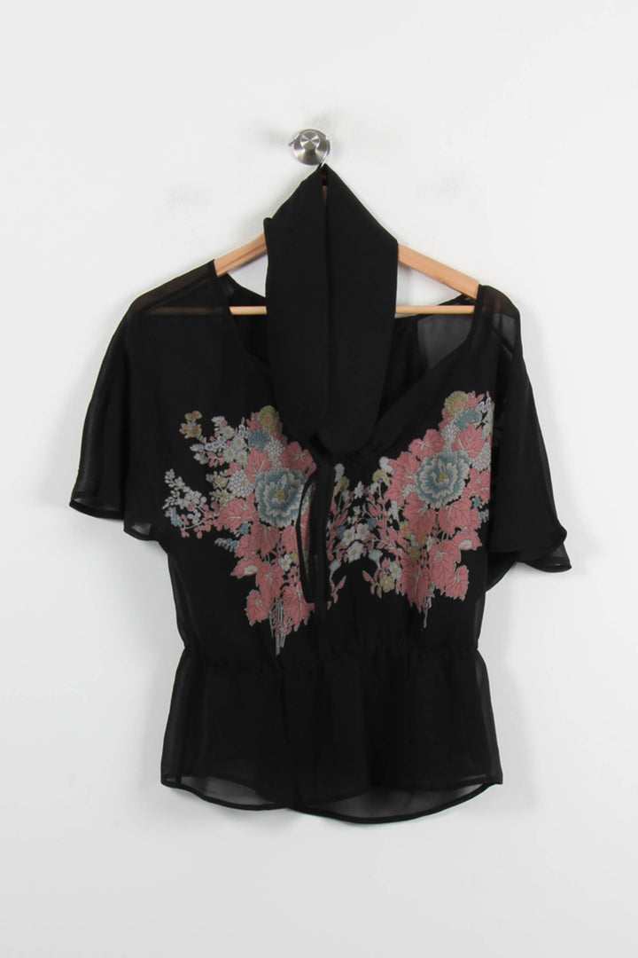 Blouse Noire et Rose - Taille S/36 de la marque Comptoir des Cotonniers | PARAD71623 - Vendu par Paradigme - Image 2