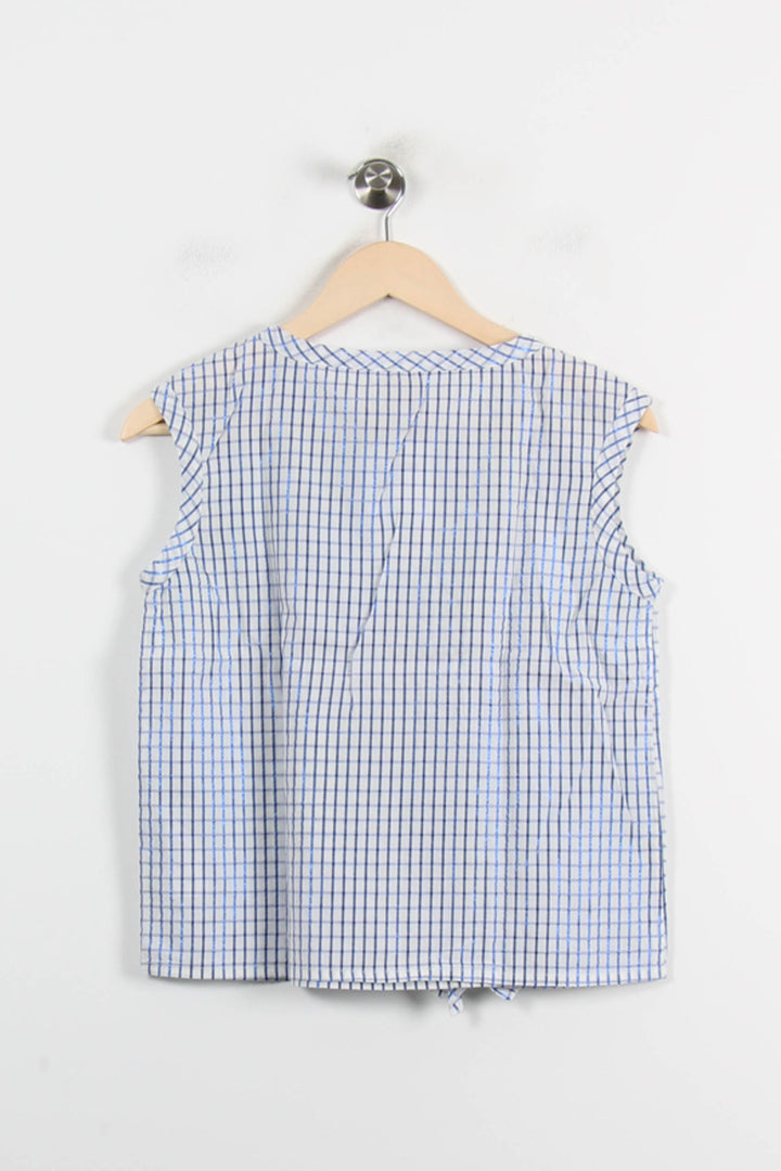Blouse Sans Manches Blanche et Bleue - Taille XS/34 de la marque Karl Marc John | PARAD71636 - Vendu par Paradigme - Image 4
