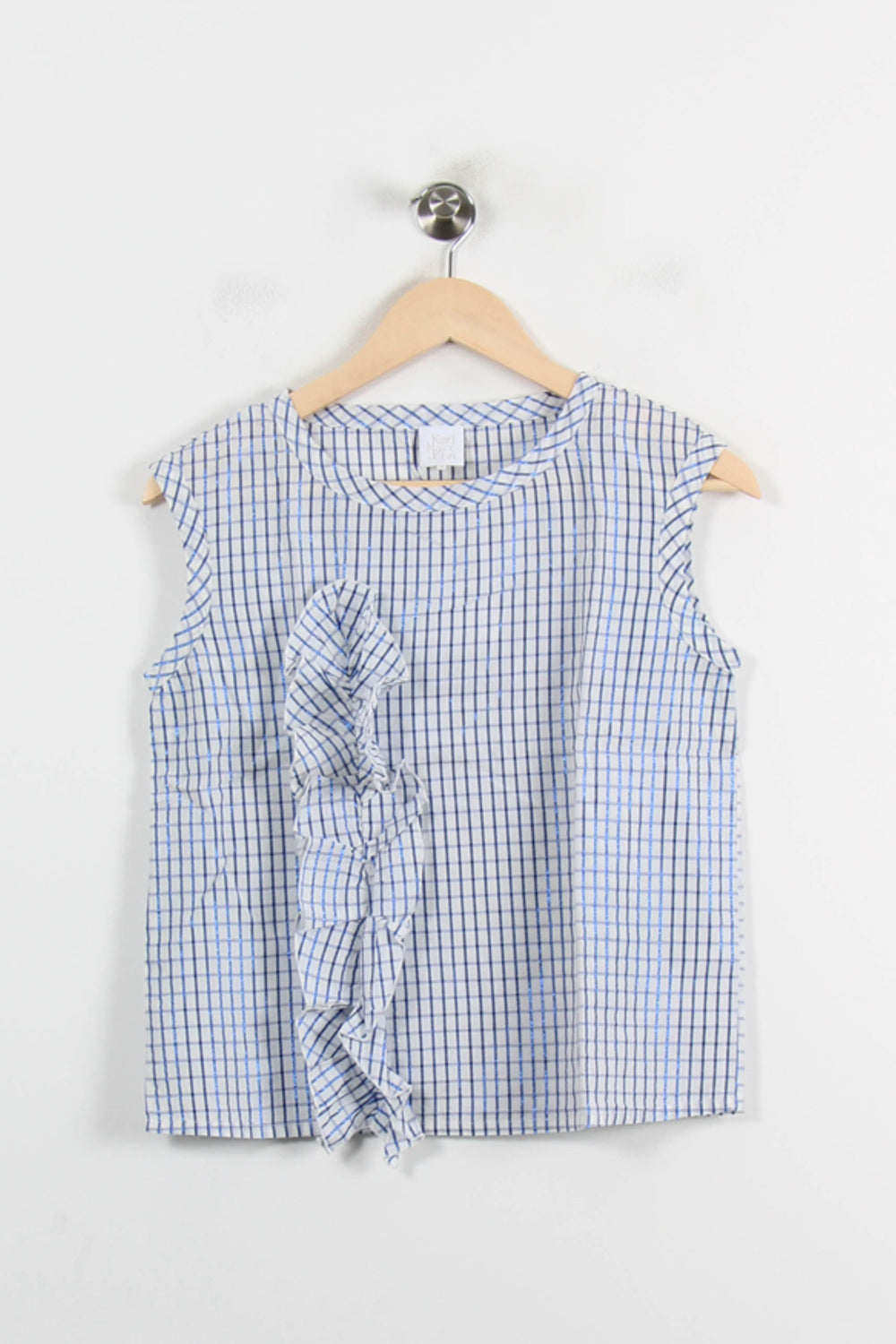Blouse Sans Manches Blanche et Bleue - Taille XS/34 de la marque Karl Marc John | PARAD71636 - Vendu par Paradigme - Image 2