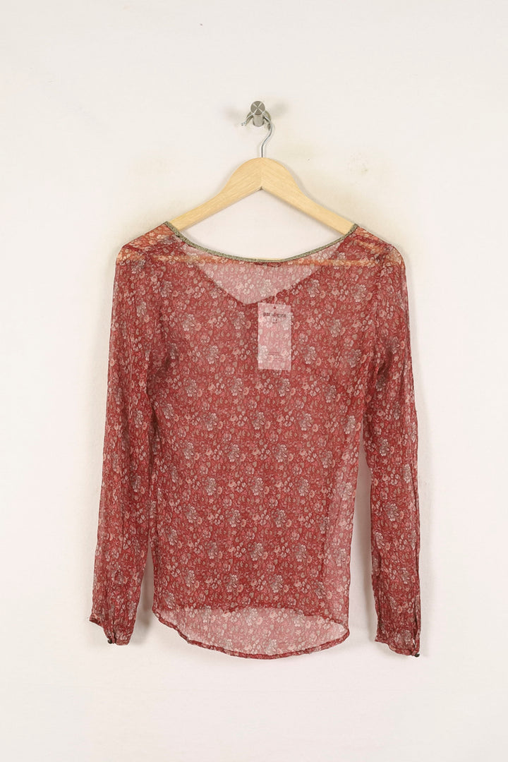 Blouse Bordeau - Taille S/36 de la marque IKKS | PARAD71647 - Vendu par Paradigme - Image 4