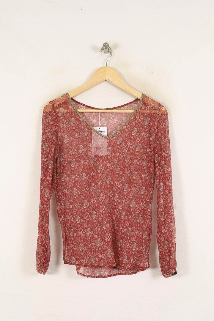 Blouse Bordeau - Taille S/36 de la marque IKKS | PARAD71647 - Vendu par Paradigme - Image 2