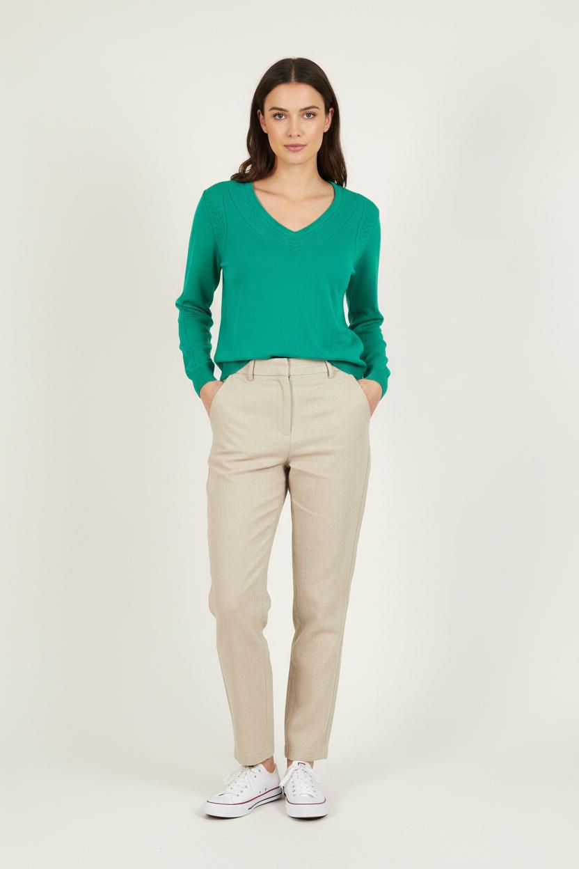 Pull Vert - Taille M/38 de la marque La Fée Maraboutée | PARAD71652 - Vendu par Paradigme - Image 1