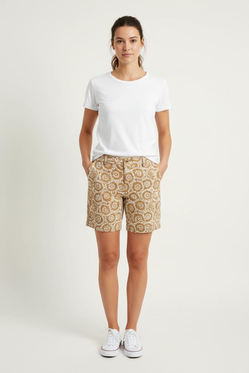Short Marron et Blanc - Taille S/36 de la marque Stella Forest | PARAD71667 - Vendu par Paradigme - Image 1