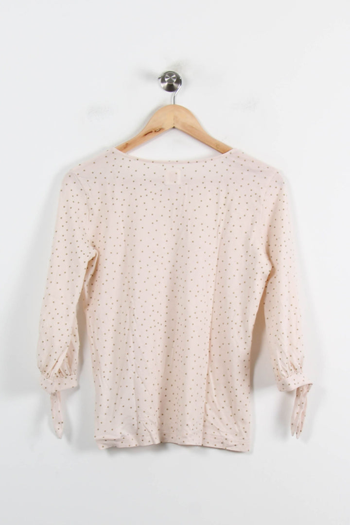 Blouse Beige à Pois - Taille S/36 de la marque Des petits hauts | PARAD71669 - Vendu par Paradigme - Image 4