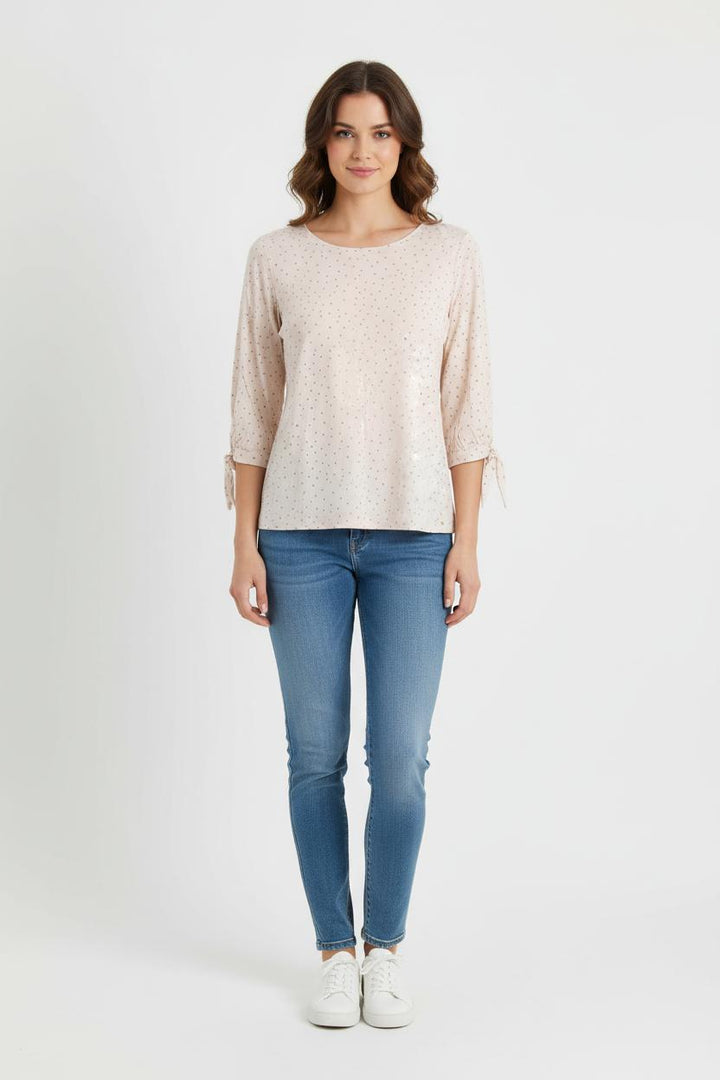 Blouse Beige à Pois - Taille S/36 de la marque Des petits hauts | PARAD71669 - Vendu par Paradigme - Image 1