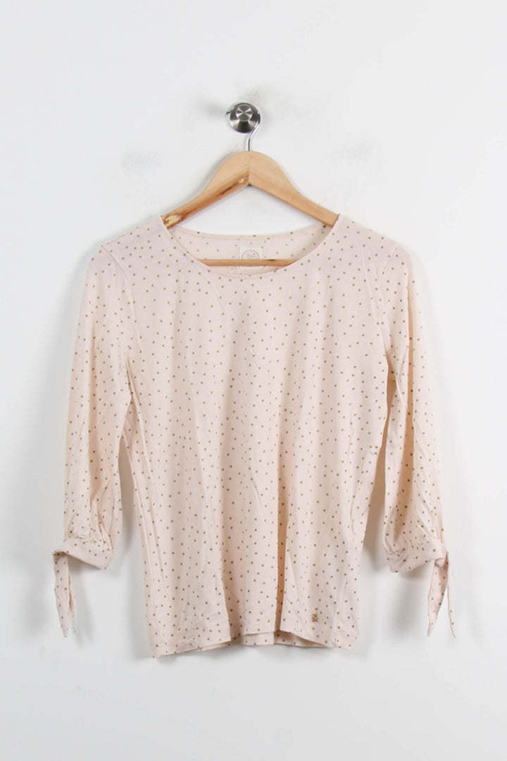 Blouse Beige à Pois - Taille S/36 de la marque Des petits hauts | PARAD71669 - Vendu par Paradigme - Image 2