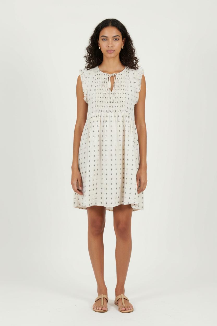 Robe Courte Écrue et Noire - Taille S/36 de la marque Soeur | PARAD71671 - Vendu par Paradigme - Image 1