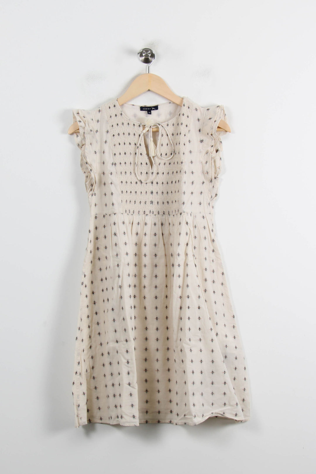 Robe Courte Écrue et Noire - Taille S/36 de la marque Soeur | PARAD71671 - Vendu par Paradigme - Image 2