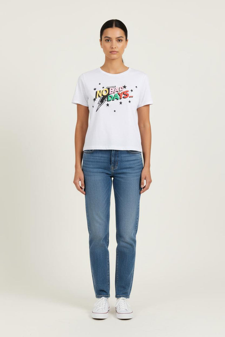 Tee-shirt Blanc multicolore - Taille XS/34 de la marque Bérénice | PARAD71693 - Vendu par Paradigme - Image 1