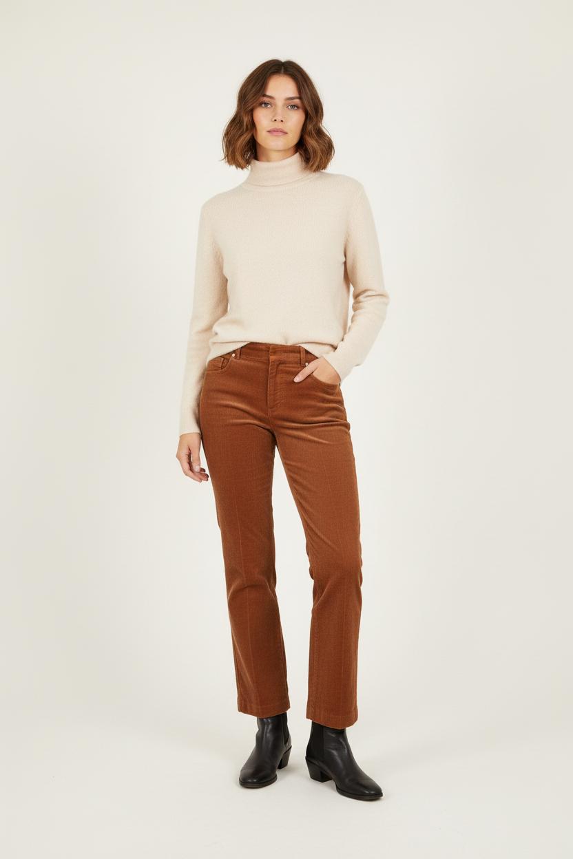 Pantalon En Velours Marron - Taille M/38 de la marque Sessùn | PARAD71715 - Vendu par Paradigme - Image 1