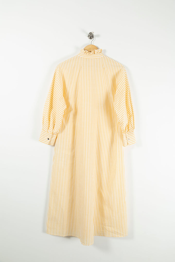 Robe Chemise Jaune et Blanche - Taille S/36 de la marque Claudie Pierlot | PARAD71721 - Vendu par Paradigme - Image 4