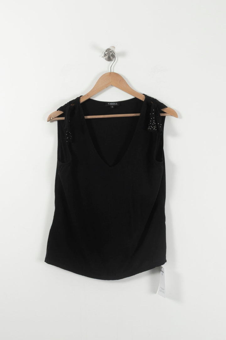 Débardeur Noir - Taille XS/34 de la marque Caroll | PARAD71835 - Vendu par Paradigme - Image 2