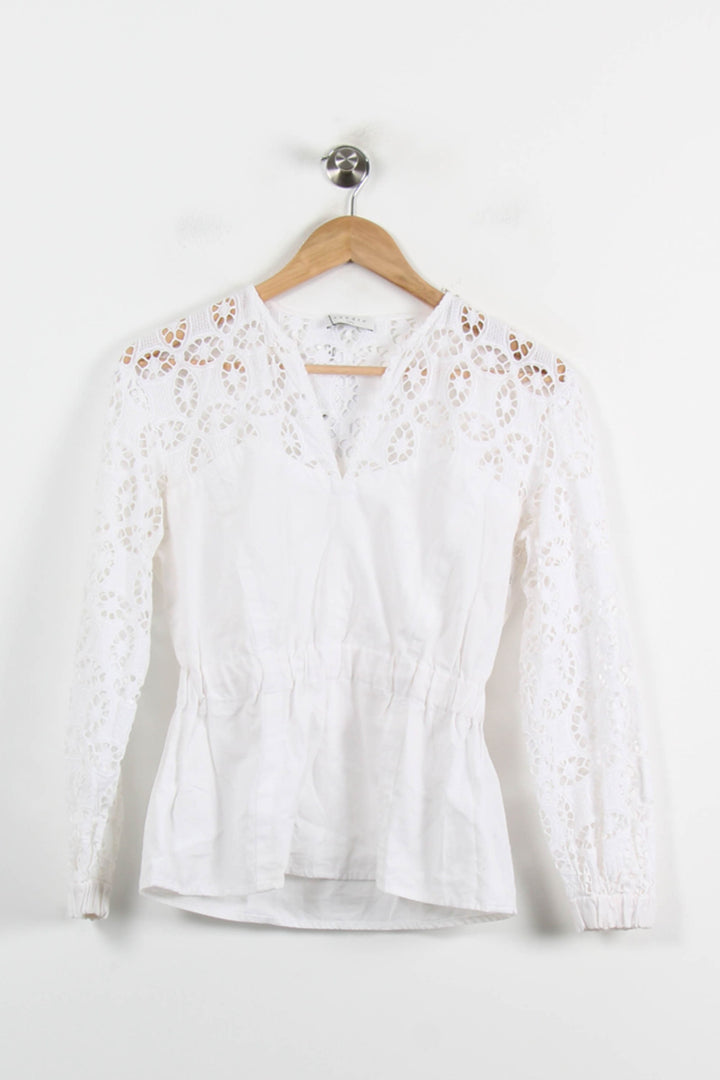 Blouse Blanche - Taille S/36 de la marque Sandro | PARAD71836 - Vendu par Paradigme - Image 2