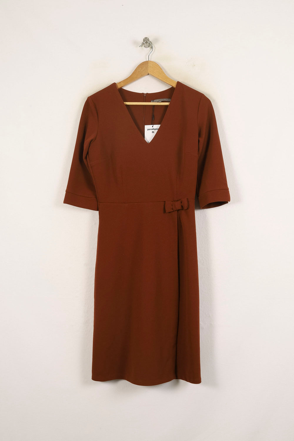 Robe Midi Marron - Taille S/36 de la marque La Fée Maraboutée | PARAD71838 - Vendu par Paradigme - Image 2