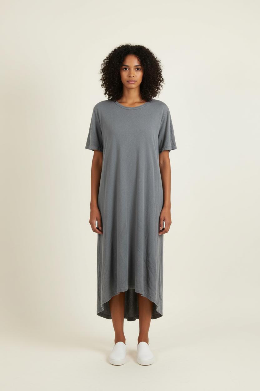 Robe T-shirt Grise - Taille L/40 de la marque American Vintage | PARAD71841 - Vendu par Paradigme - Image 1