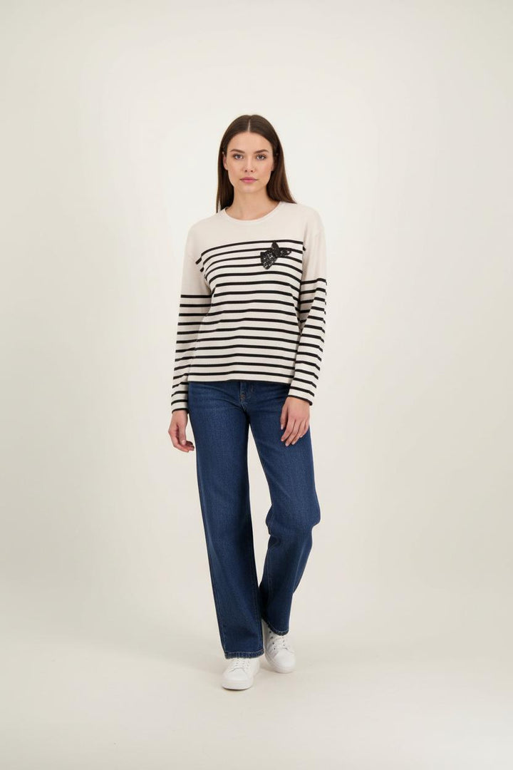 Marinière Blanc et Noir - Taille T.U. de la marque IKKS | PARAD71855 - Vendu par Paradigme - Image 1
