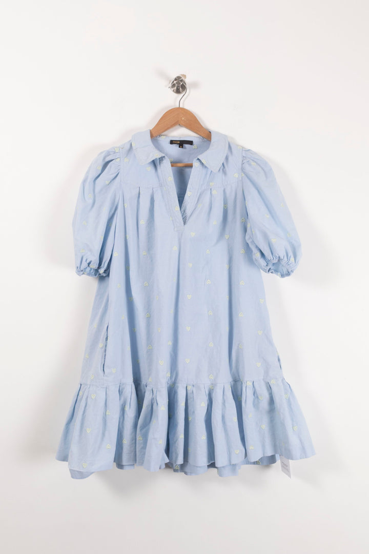 Robe Courte Bleue - Taille S/36 de la marque Maje | PARAD71861 - Vendu par Paradigme - Image 2