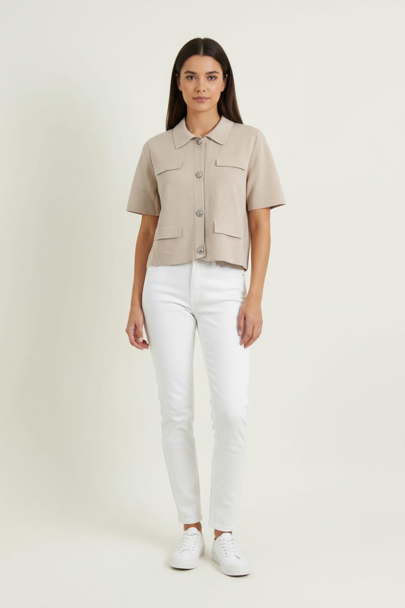 Veste Courte Beige - Taille M/38 de la marque IKKS | PARAD71862 - Vendu par Paradigme - Image 1