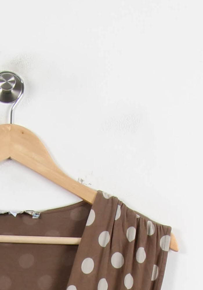 Robe Beige et Blanche - Taille M/38 de la marque La Fée Maraboutée | PARAD71873 - Vendu par Paradigme - Image 3
