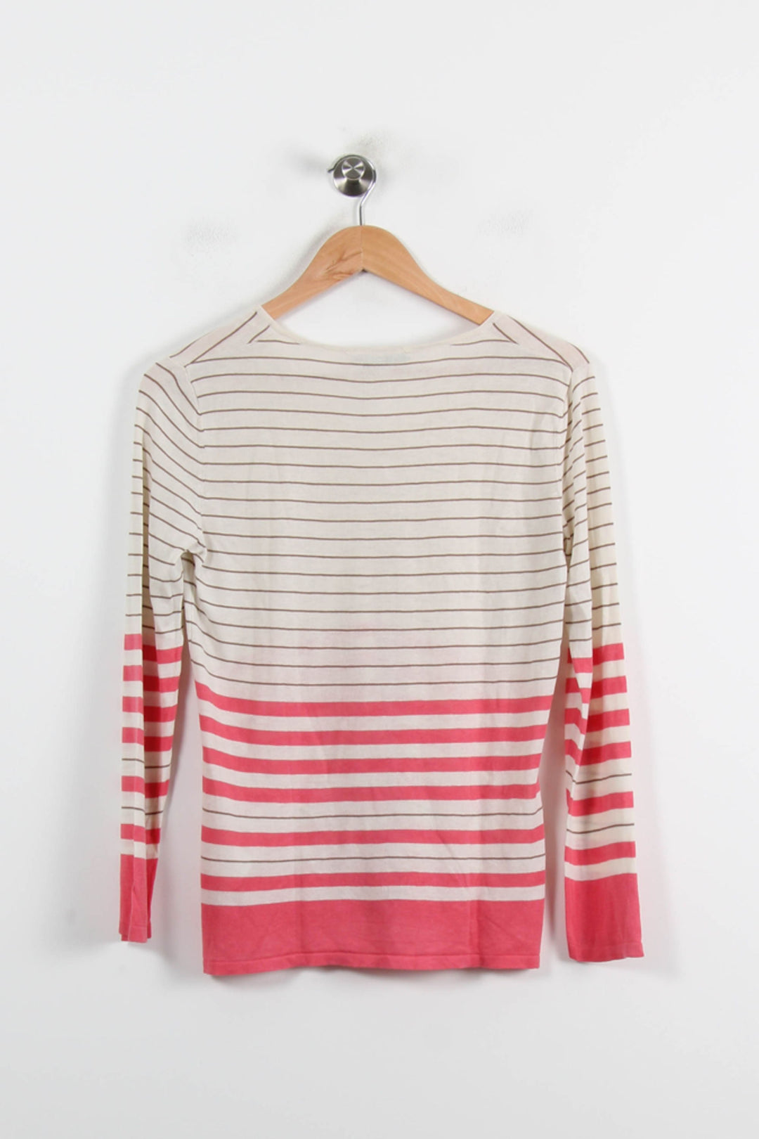 Pull Rayé Écru et Rose - Taille M/38 de la marque Gerard Darel | PARAD71875 - Vendu par Paradigme - Image 4