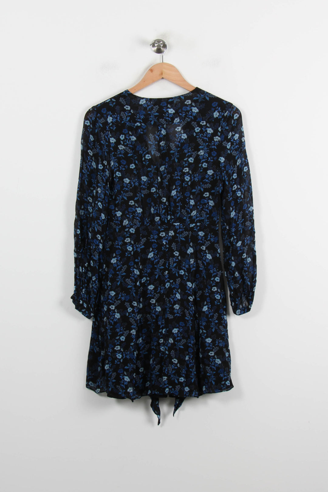 Robe Fleurie Bleue et Noire - Taille S/36 de la marque The Kooples | PARAD71885 - Vendu par Paradigme - Image 4