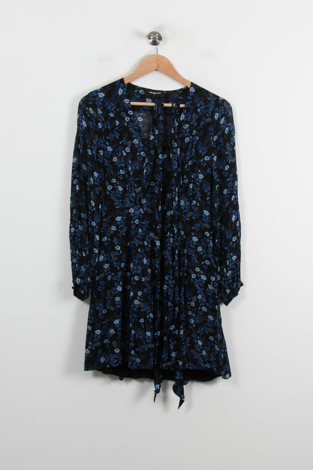 Robe Fleurie Bleue et Noire - Taille S/36 de la marque The Kooples | PARAD71885 - Vendu par Paradigme - Image 2