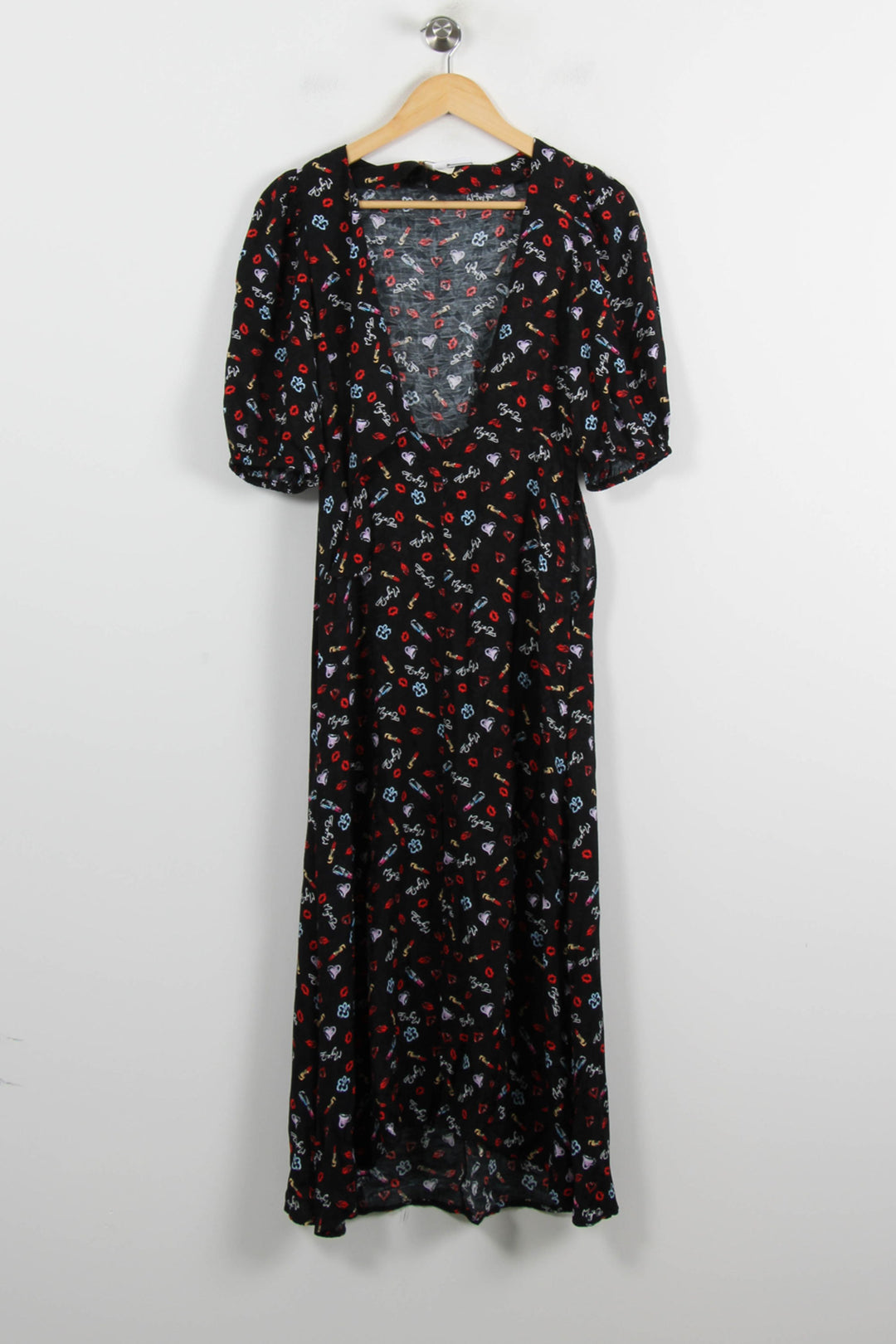 Robe Midi Noire - Taille S/36 de la marque Maje | PARAD71888 - Vendu par Paradigme - Image 2