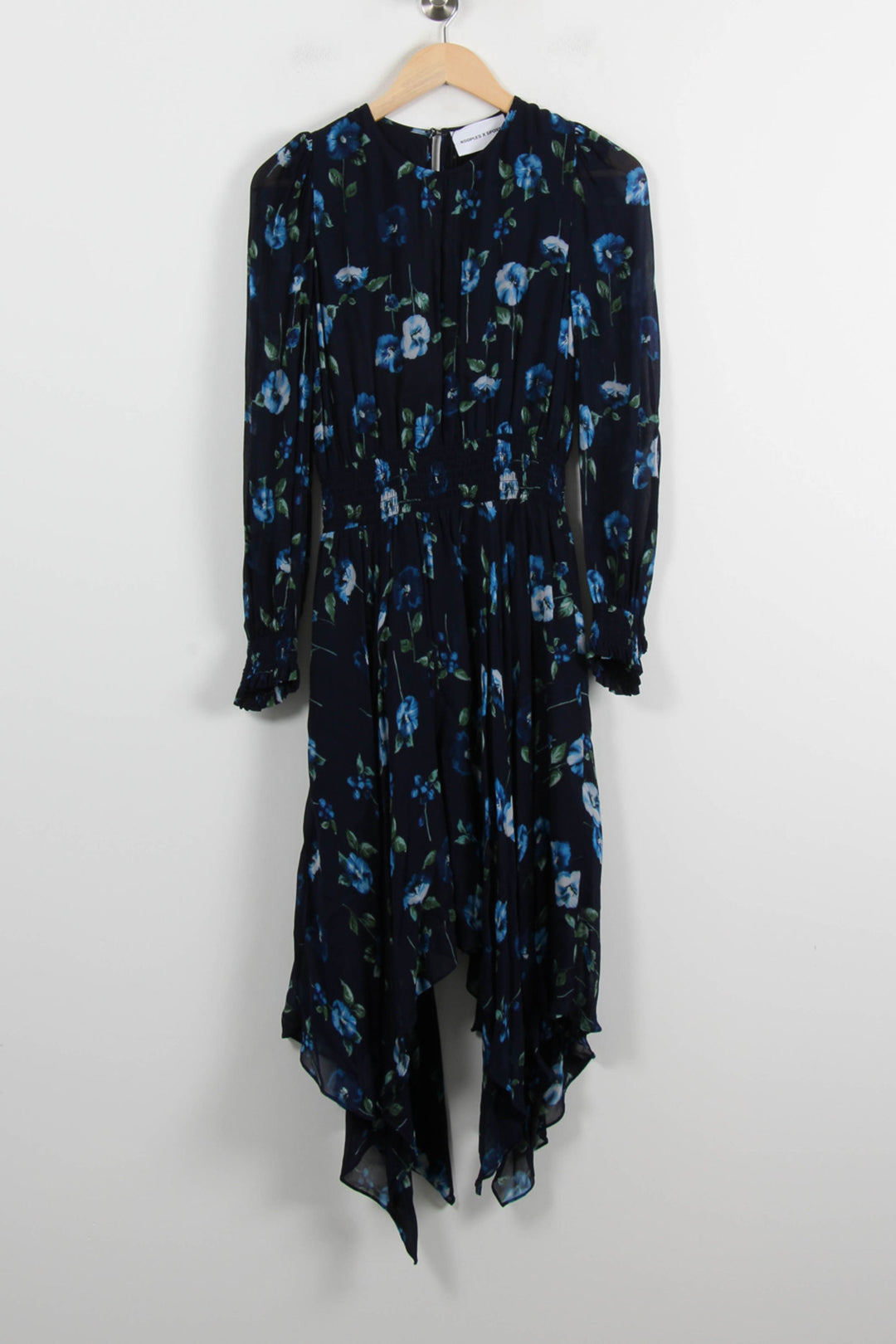 Robe Fleurie Bleue et Noire - Taille S/36 de la marque The Kooples | PARAD71889 - Vendu par Paradigme - Image 2