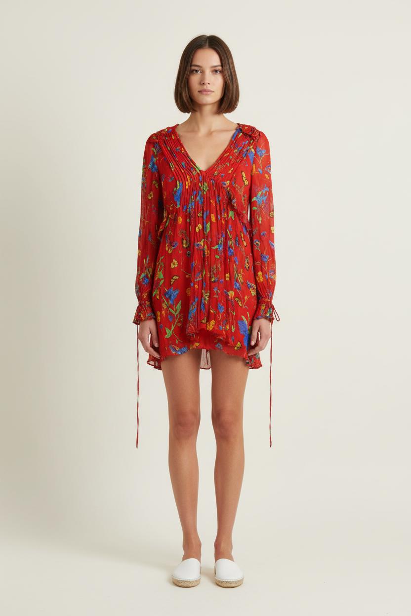 Robe Courte Rouge et Bleue - Taille S/36 de la marque The Kooples | PARAD71890 - Vendu par Paradigme - Image 1