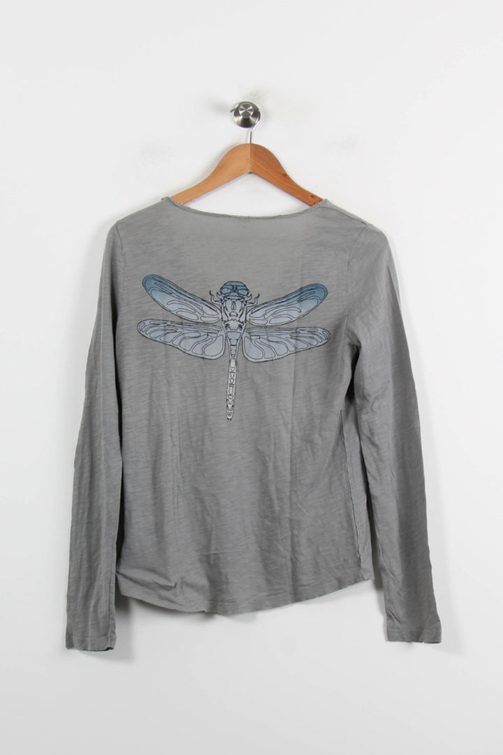 Tee-shirt Manches Longues Gris - Taille S/36 de la marque Zadig&Voltaire | PARAD71891 - Vendu par Paradigme - Image 4