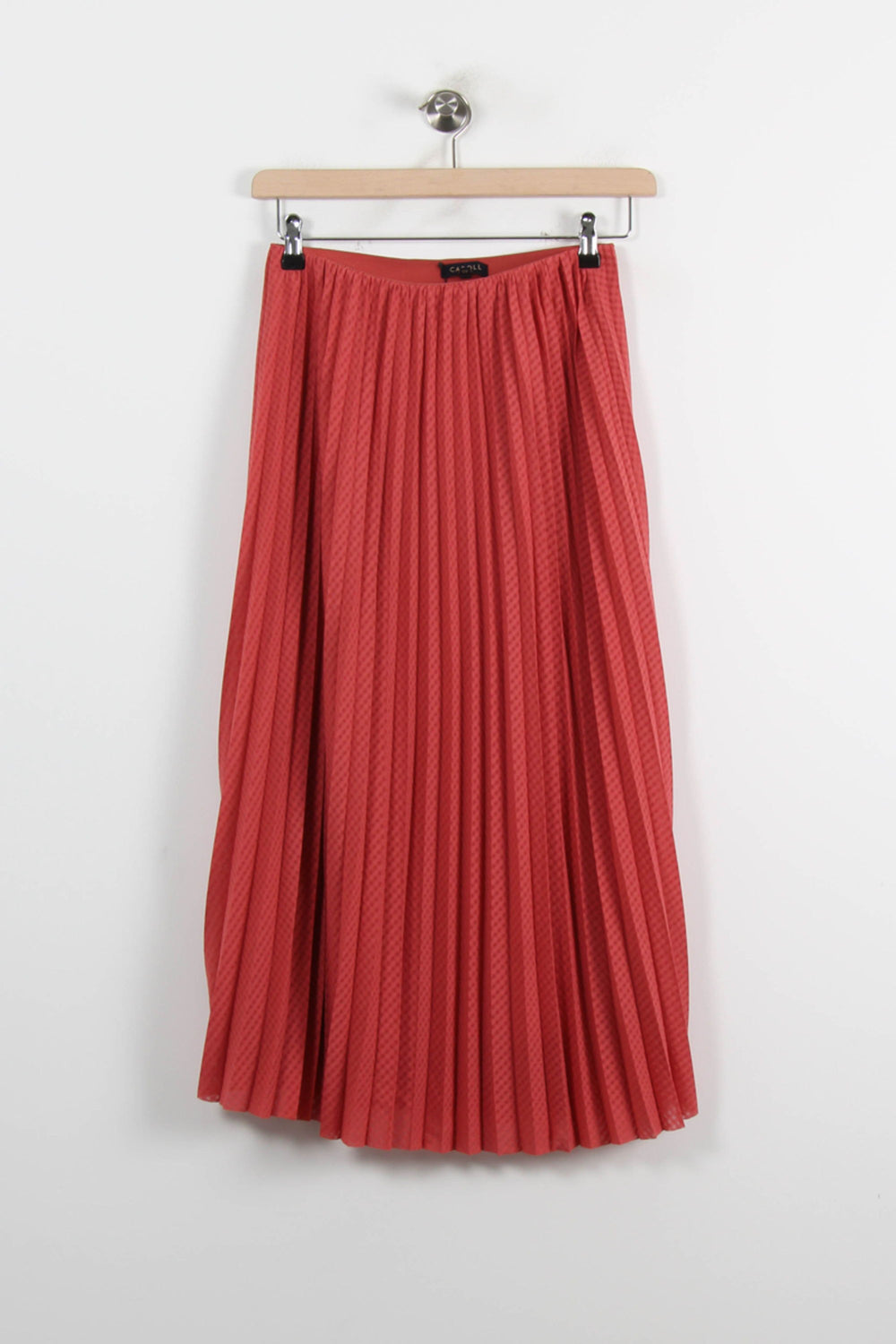 Jupe Plissée Orange - Taille XS/34 de la marque Caroll | PARAD71895 - Vendu par Paradigme - Image 2