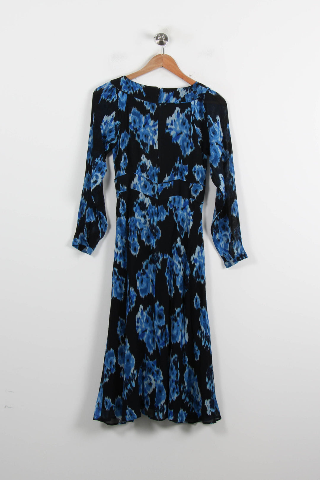 Robe Midi Bleue et Noire - Taille S/36 de la marque Caroll | PARAD71896 - Vendu par Paradigme - Image 4