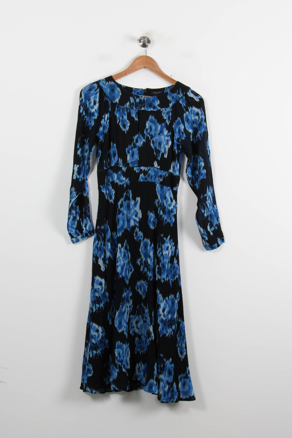 Robe Midi Bleue et Noire - Taille S/36 de la marque Caroll | PARAD71896 - Vendu par Paradigme - Image 2