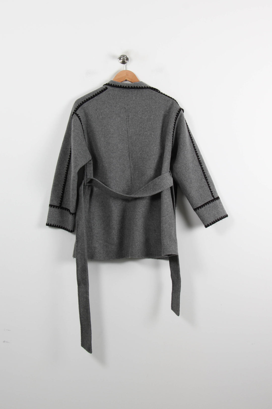 Veste Ceinturée Grise - Taille XS/34 de la marque Maje | PARAD71899 - Vendu par Paradigme - Image 4