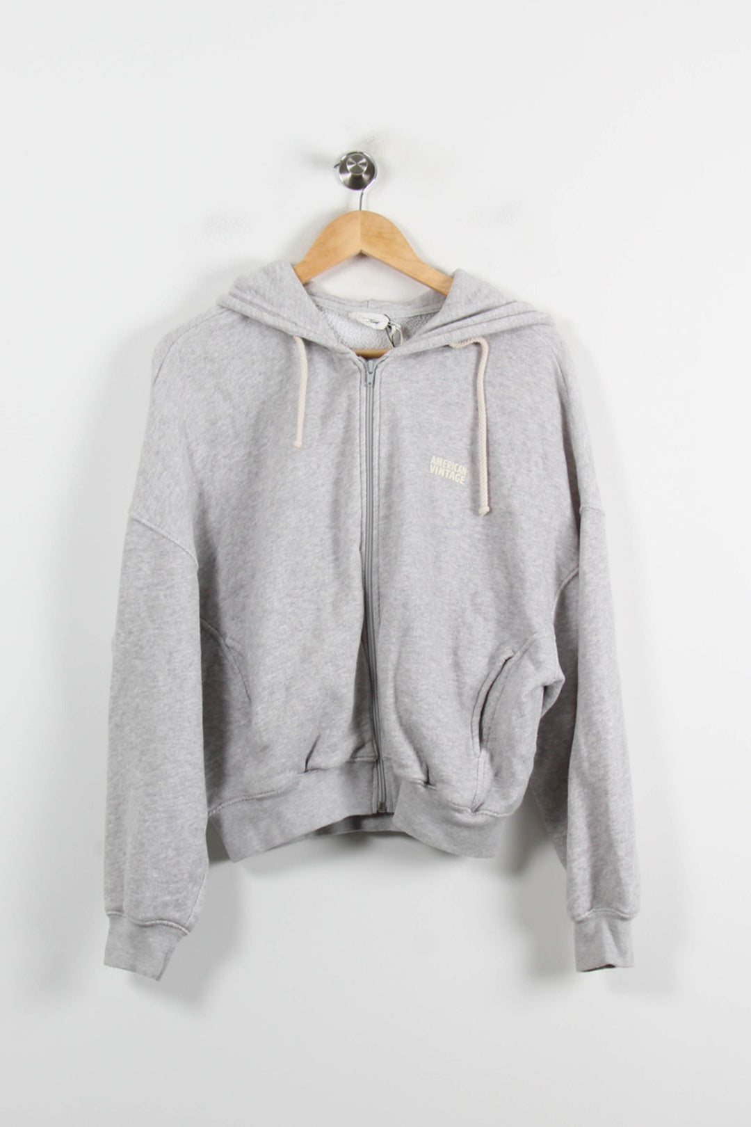 Sweat à Capuche Gris - Taille XS/34 de la marque American Vintage | PARAD71900 - Vendu par Paradigme - Image 2
