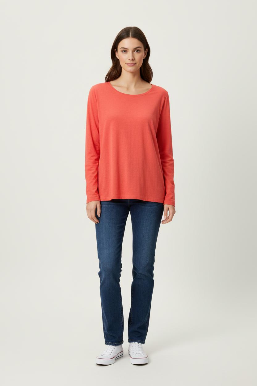 Tee-shirt Manches Longues Rouge - Taille S/36 de la marque Comptoir des Cotonniers | PARAD71906 - Vendu par Paradigme - Image 1
