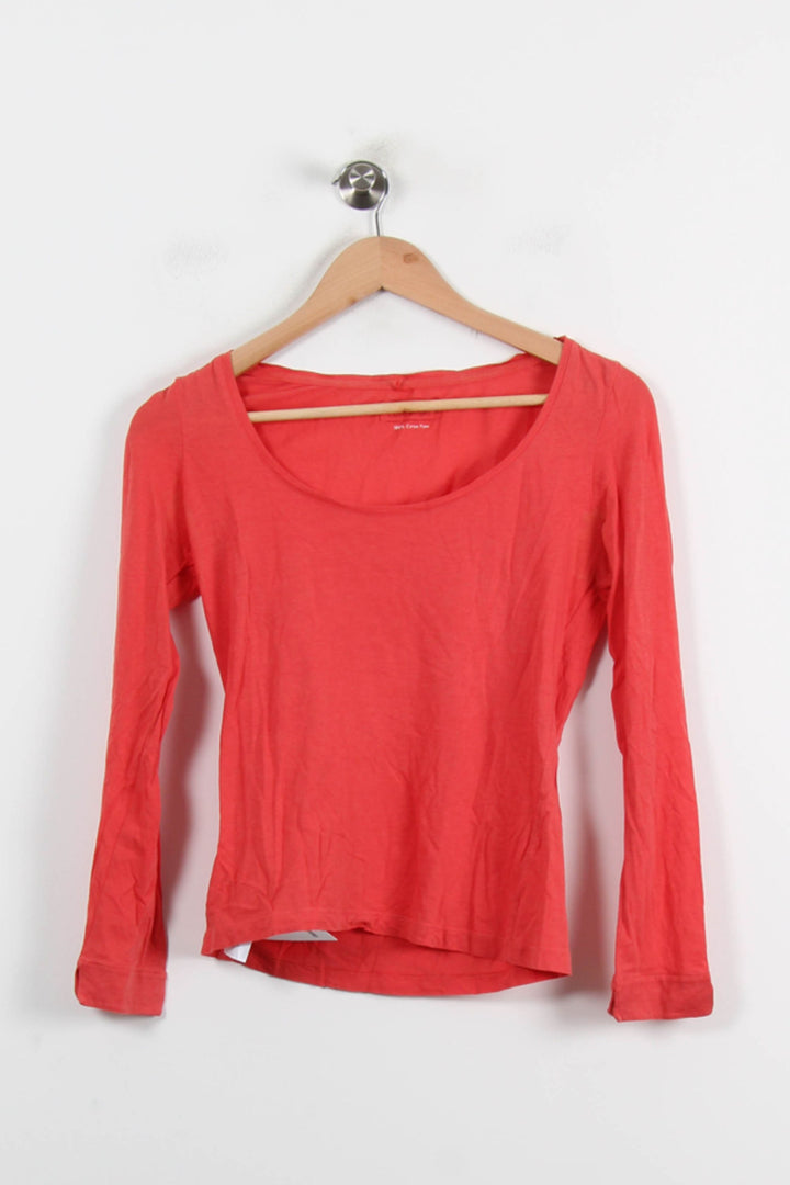 Tee-shirt Manches Longues Rouge - Taille S/36 de la marque Comptoir des Cotonniers | PARAD71906 - Vendu par Paradigme - Image 2