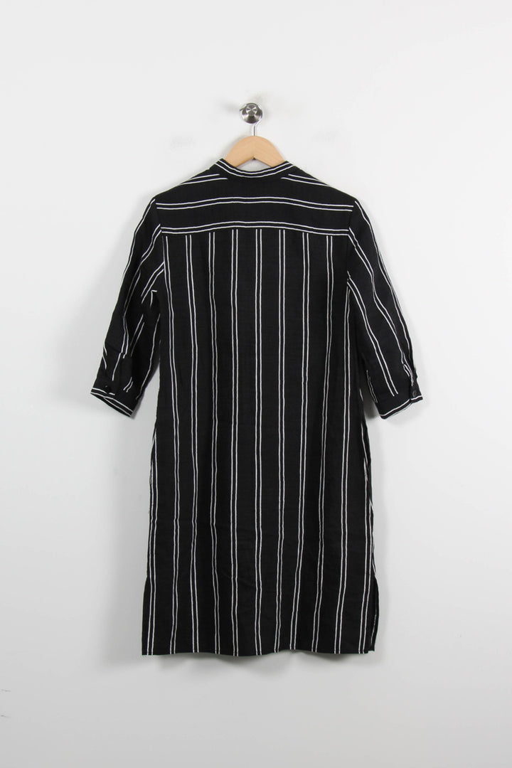 Robe Chemise Noire et Blanche - Taille S/36 de la marque La Fée Maraboutée | PARAD71908 - Vendu par Paradigme - Image 4