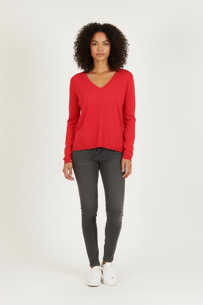 Pull Rouge - Taille S/36 de la marque Bérénice | PARAD71917 - Vendu par Paradigme - Image 1