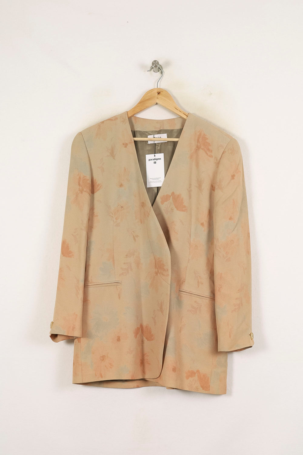 Blazer Beige et Orange - Taille L/40 de la marque ZAPA | PARAD71929 - Vendu par Paradigme - Image 2