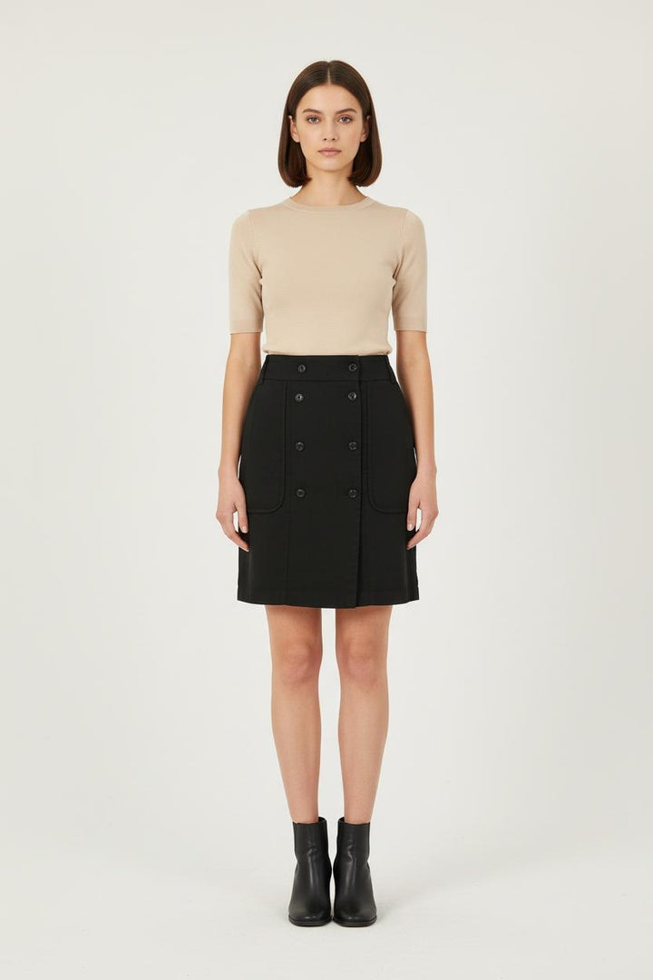 Jupe Droite Noire - Taille S/36 de la marque IKKS | PARAD71937 - Vendu par Paradigme - Image 1