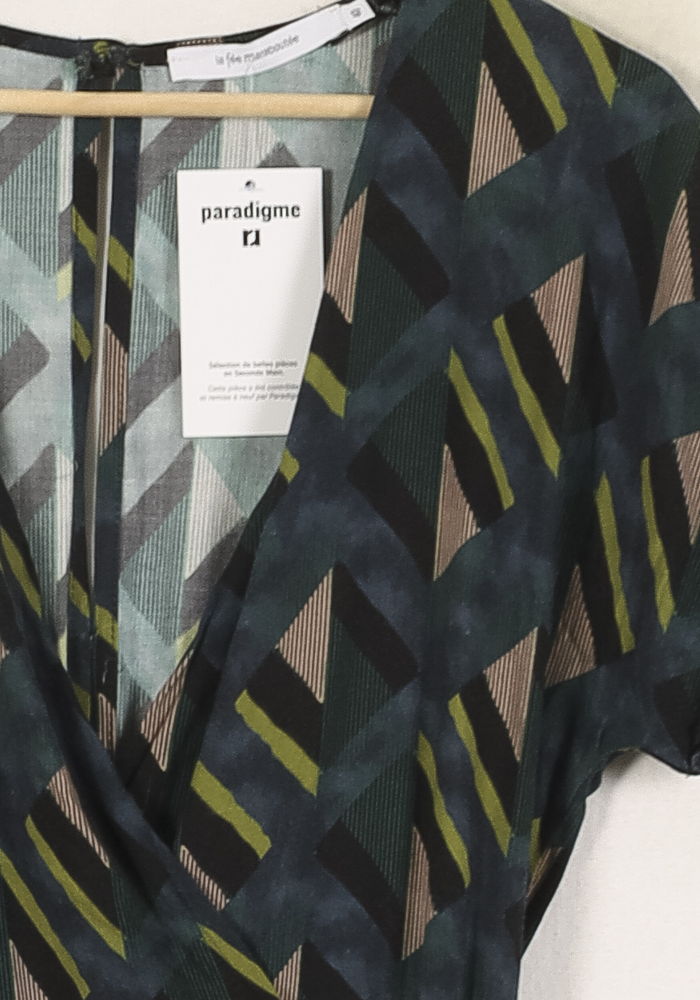 Combinaison Bleu et Vert - Taille L/40 de la marque La Fée Maraboutée | PARAD71953 - Vendu par Paradigme - Image 3