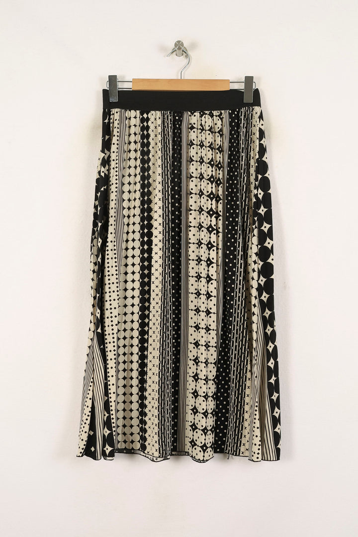 Jupe Plissée Noire et Blanche - Taille S/36 de la marque La Fée Maraboutée | PARAD71954 - Vendu par Paradigme - Image 4