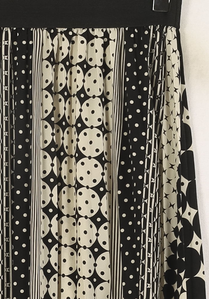 Jupe Plissée Noire et Blanche - Taille S/36 de la marque La Fée Maraboutée | PARAD71954 - Vendu par Paradigme - Image 3