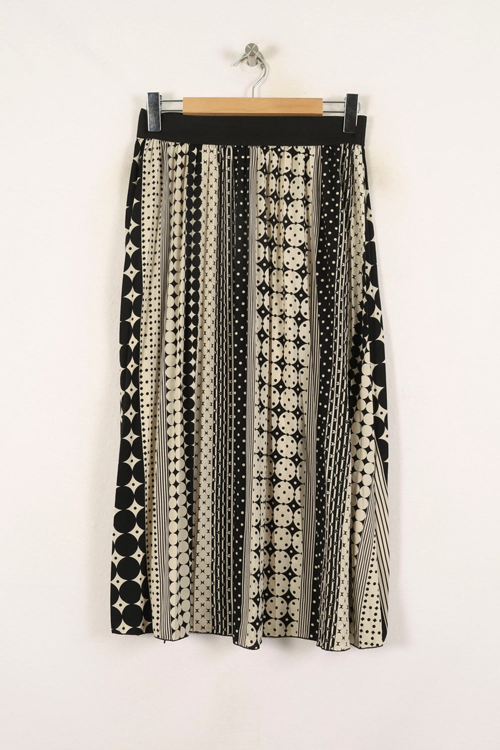 Jupe Plissée Noire et Blanche - Taille S/36 de la marque La Fée Maraboutée | PARAD71954 - Vendu par Paradigme - Image 2